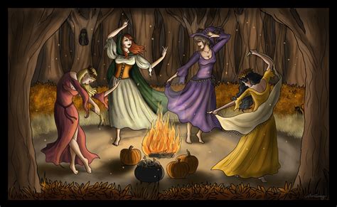 Witch rocking on halloween night
